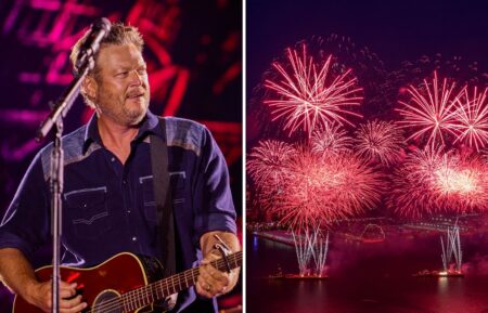 Blake Shelton performs at Macy's Fourth of July Fireworks