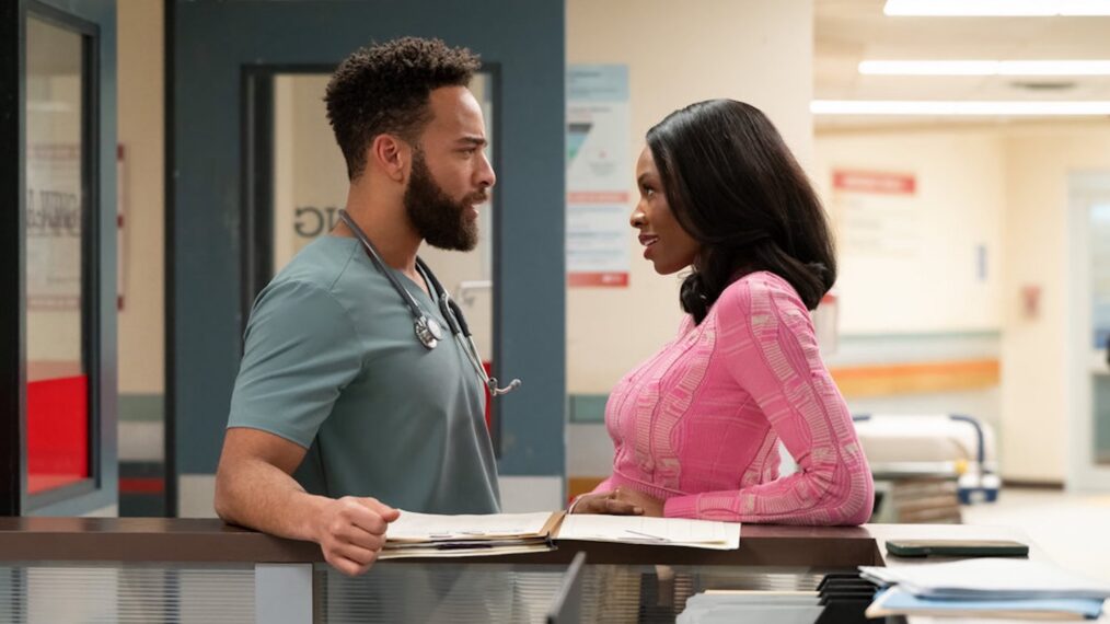 John Clarence Stewart as Dr. Anthony Thorne, Tamberla Perry as Dr. Carol Pierce — 'Brilliant Minds' Season 2