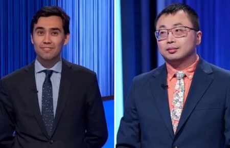 "Jeopardy!" contestants (left) Caleb Groen, (right) Jamie Ding