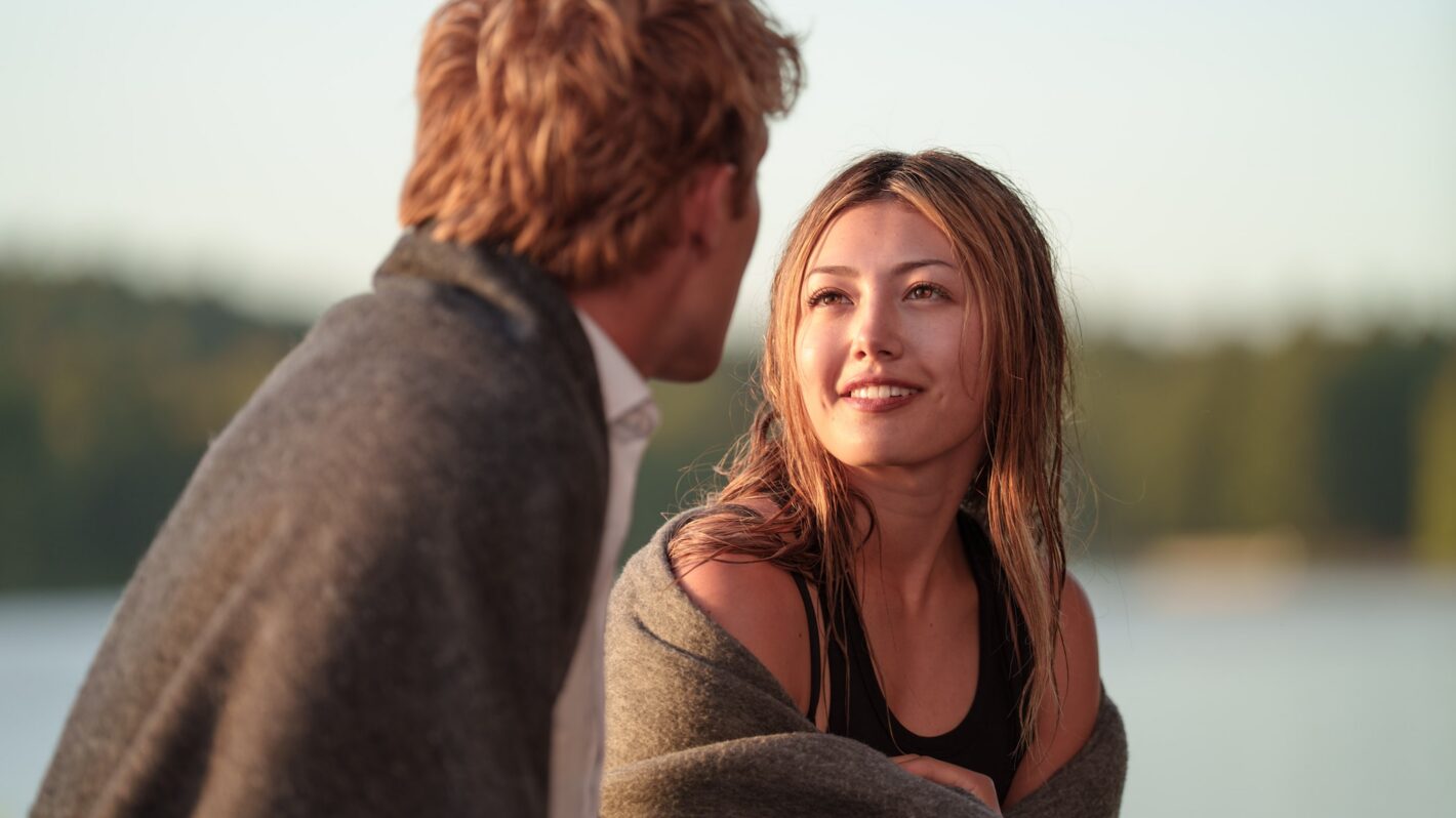Crew Girl S1. (L to R) Samuel Braun as Josh Regis and Miku Martineau in Episode 3 of Crew Girl S1.