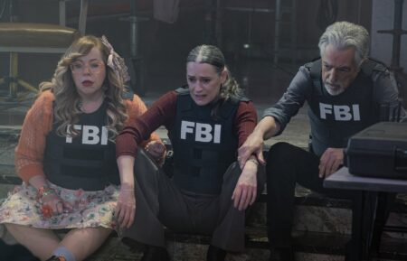 Kirsten Vangsness as Penelope Garcia, Paget Brewster as Emily Prentiss and Joe Mantegna as David Rossi — 'Criminal Minds: Evolution' Season 19 Episode 9 "Special Agent Garrity"