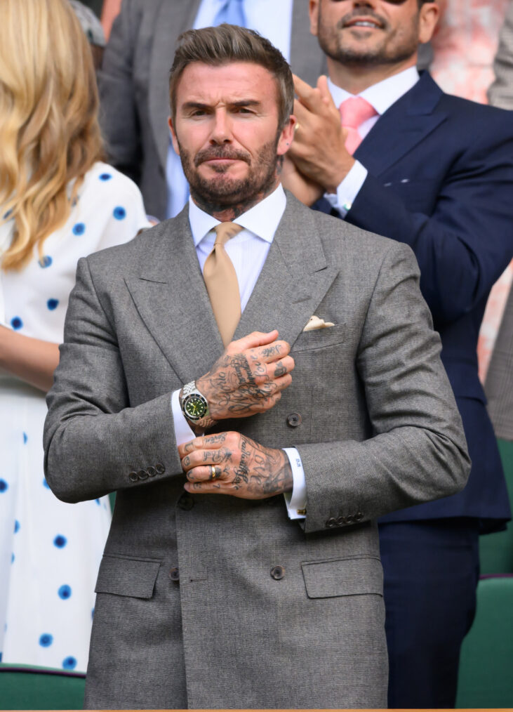 Sir David Beckham attends day one of the 2026 Wimbledon Tennis Championships at All England Lawn Tennis and Croquet Club on June 29, 2026