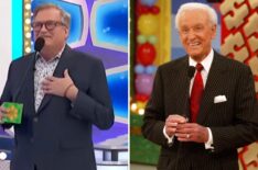 (left) Drew Carey saying Bob Barker was 'in his soul' on the set of 'The Price Is Right,' (right) Bob Barker on 'The Price Is RIght'