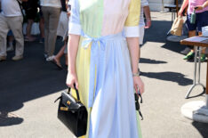Elle Fanning during day ten of the 2026 Wimbledon Tennis Championships at the All England Lawn Tennis and Croquet Club on July 08, 2026