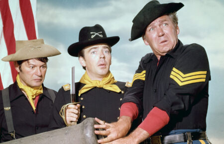 F TROOP, (from left): Larry Storch, Ken Berry, Forrest Tucker, 1965-67