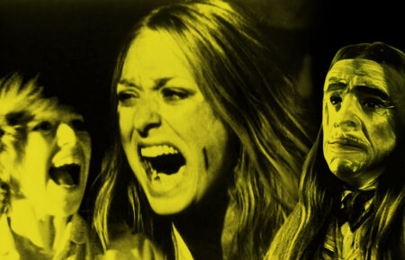 Female Slasher Movies Collage with Friday the 13th, Texas Chain Saw Masacre and Alice Sweet Alic