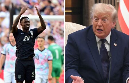 Folarin Balogun and Donald Trump