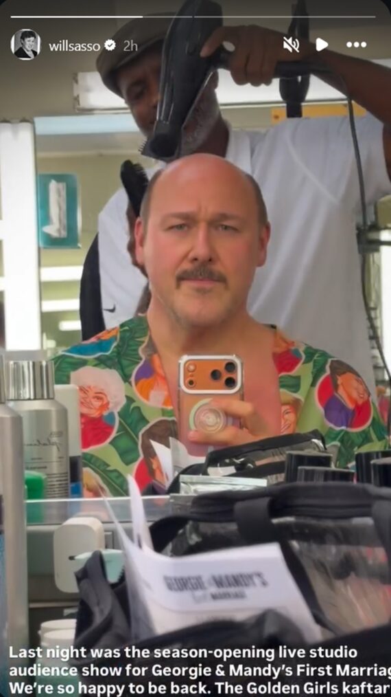 Will Sasso behind the scenes of 'Georgie & Mandy's First Marriage' Season 3