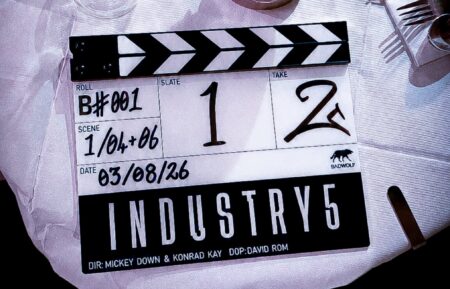 Konrad Kay Instagram story of 'Industry' final season clapper board