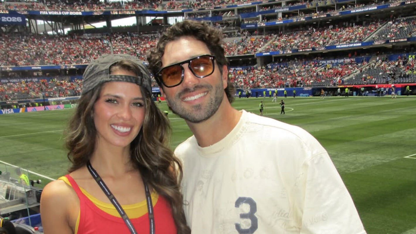 Kelsey Anderson and Joey Graziadei at the 2026 World Cup