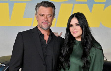 Josh Duhamel and Audra Mari attend the Los Angeles Premiere of "London Calling" at Harmony Gold on September 15, 2025 in Los Angeles, California