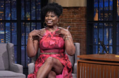 Comedian Leslie Jones during an interview with host Seth Meyers on July 21, 2026