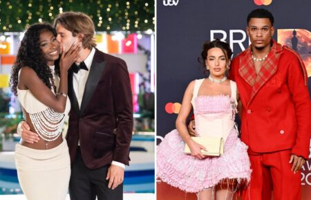 Trinity Tatum and Bryce Dettloff; Toni Laites and Cach Mercer attend The BRIT Awards 2026 at Co-op Live on February 28, 2026 in Manchester, England.