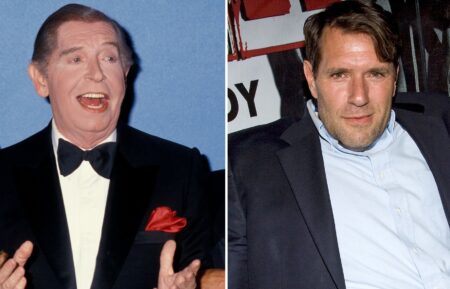 Milton Berle attends the 38th Annual Primetime Emmy Awards on September 21, 1986, at the Pasadena Civic Auditorium in Pasadena, California; Jim J. Bullock arrives at Laugh Out Loud Comedy Benefit at The Laugh Factory on March 24, 2009, in Hollywood, California