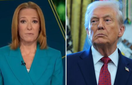 Jen Psaki and Donald Trump