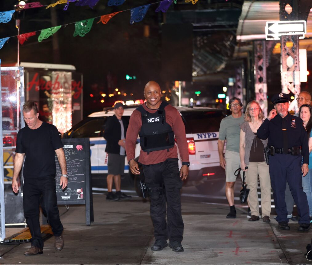 LL Cool J is seen filming at the "NCIS: NY" set in Brooklyn on July 17, 2026 in New York City