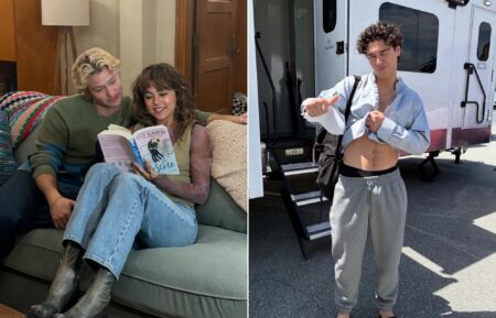 Stephen Kalyn and Mika Abdalla and Belmont Cameli on 'Off Campus' Season 1 set