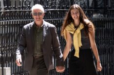 Richard Gere and Diana Silvers are seen on the set of 'Asymmetry' on July 13, 2026 in New York City.