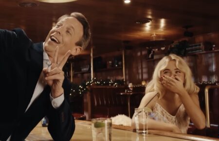 Seth Meyers and Sabrina Carpenter