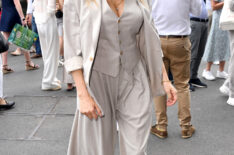 Sienna Miller during day six of the 2026 Wimbledon Tennis Championships at the All England Lawn Tennis and Croquet Club on July 04, 2026 in London, England