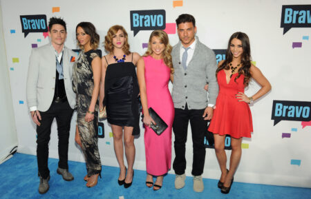 Tom Sandoval, Kristen Doute, Katie Marie Maloney, Stassi Schroeder, Jax Taylor, Scheana Marie attend the 2013 Bravo New York Upfront