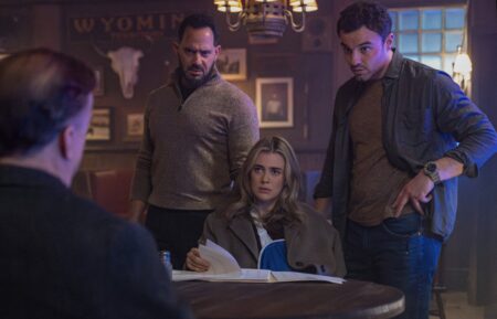 Patrick Sabongui as Jacob Hassani, Melissa Roxburgh as Rebecca "Bex" Henderson, Josh McKenzie as Shane Florence — 'The Hunting Party' Season 2 Finale