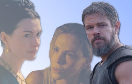 Anne Hathaway, Charlize Theron, and Matt Damon in 'The Odyssey'