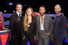 Carson Daly, Kelly Clarkson, John Legend, Adam Levine