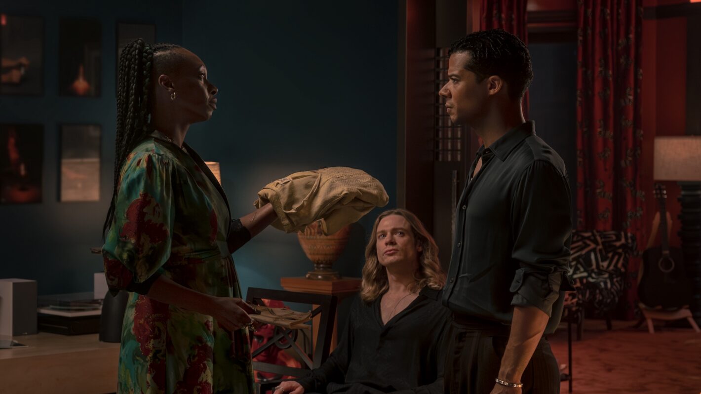 Jacob Anderson, Sarah Afful, and Sam Reid in 'The Vampire Lestat' Episode 6