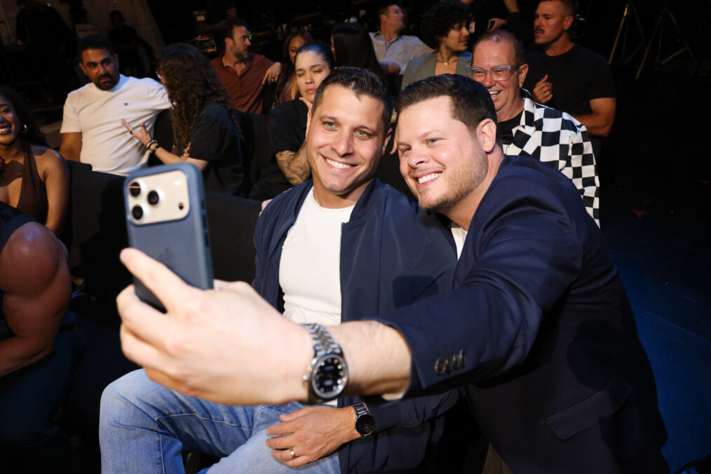 Cody Calafiore and Derek Levasseur at the Big Brother, 1,000th Episode Celebration on the Radford Studios Lot in Los Angeles, California - August 27, 2026. Photo: Matthew Taplinger/CBS ©2026 CBS Broadcasting, Inc. All Rights Reserved.
