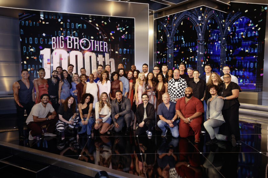 Jessie Godderz, Azäh Awasum, Kyland Young, Paul Abrahamian, Quinn Martin, Leah Peters, Hannah Chaddha, Felicia Cannon, Morgan Pope, Janelle Pierzina DeSanto, Julie Chen Moonves, Tiffany Mitchell, Cameron Hardin, Josh Martinez, Rachel Reilly Villegas, Derek Frazer, Xavier Prather, Brittney Haynes Godwin, Chelsie Baham, Keanu Soto, Vince Panaro, Derek Levasseur, Taylor Hale, George Boswell, Derek Frazier, Jasoon De Puy, Kaycee Clark, Cody Calafiore, Allison Grodner, Rich Meehan and Shawn Laws O’Neil at the Big Brother, 1,000th Episode Celebration on the Radford Studios Lot in Los Angeles, California - August 27, 2026. Photo: Matthew Taplinger/CBS ©2026 CBS Broadcasting, Inc. All Rights Reserved.