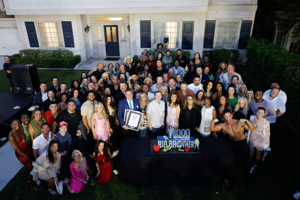 Big Brother Alumni with Julie Chen Moonves and Executive Producers Rich Meehan and Allison Grodner at the Big Brother, 1,000th Episode Celebration on the Radford Studios Lot in Los Angeles, California - August 27, 2026. Photo: Francis Specker/CBS ©2026 CBS Broadcasting, Inc. All Rights Reserved.
