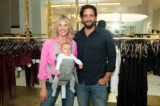 Amanda Kloots and Nick Cordero attend the Beyond Yoga x Amanda Kloots Collaboration Launch Event