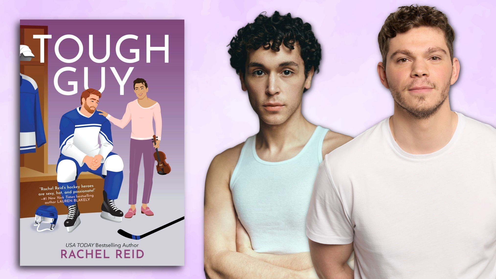 Daniel Diemer and Shaheen Jafargholi next to Rachel Reid's 'Tough Guy'