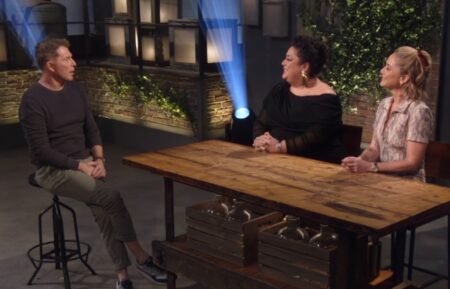 Bobby Flay, Ayesha Nurdjaja, and Brooke Williamson on Season 41, Episode 21, of Food Network's 'Beat Bobby Flay,' August 18, 2026.