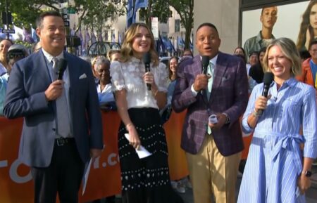 Carson Daly, Savannah Guthrie, Craig Melvin, and Dylan Dreyer on the August 21, 2026, episode of NBC's 'Today.'