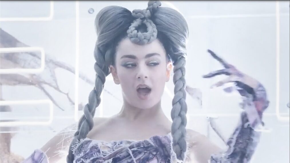 Sacrifice. Charli xcx as Mother Nature in Sacrifice. Cr. Courtesy of Netflix © 2026