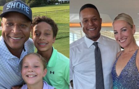 Craig Melvin with wife Lindsay Czarniak and kids Sybil and Delano, Instagram, August 24, 2026.