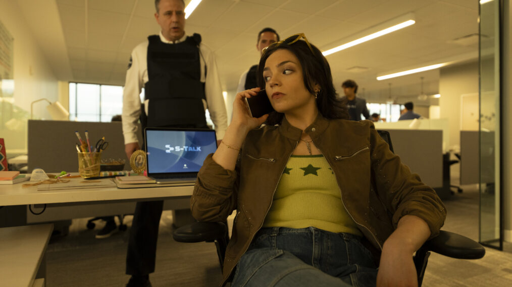 "Michael and Olivia" -- Coverage of the CBS Original Series CUPERTINO, scheduled to air on the CBS Television Network. Pictured: Ella Stiller as Christy Palladino. Photo: Elizabeth Fisher/CBS ©2026 CBS Broadcasting, Inc. All Rights Reserved.