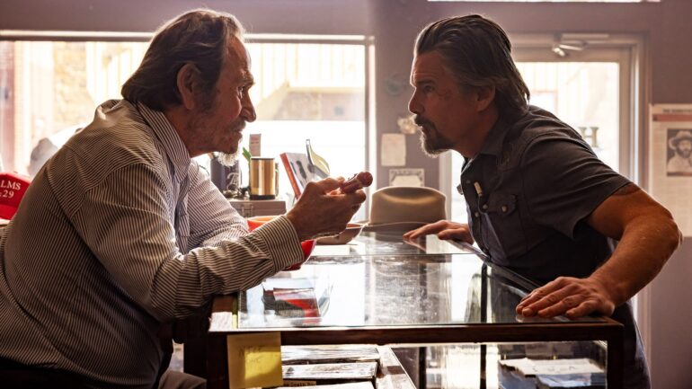 Tommy Lee Jones and Ethan Hawke in 'The Lowdown' Season 2