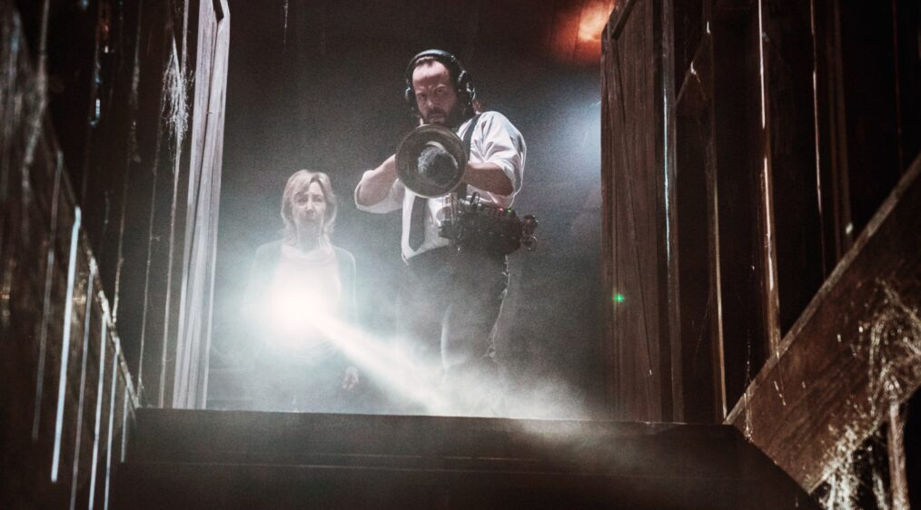 Dr. Elise Rainier (LIN SHAYE) and Tucker (ANGUS SAMPSON) investigate the unthinkable in "Insidious: The Last Key." In the supernatural thriller, brilliant parapsychologist Dr. Rainier faces her most fearsome and personal haunting yet: in her own family home.