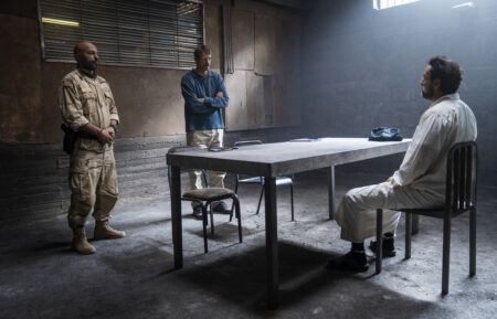 John Nixon (Joel Kinnaman) interrogates Saddam Hussein (Waleed Zuaiter) in 'High Value Target'