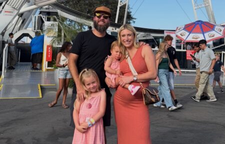 Jasmine Roth with husband Brett Roth and daughters Hazel and Darla, Instagram, August 11, 2026.