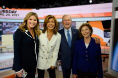 Jenna Bush Hager, Hoda Kotb, George W. Bush, and Laura Bush on the April 20, 2021, episode of NBC's 'Today.'