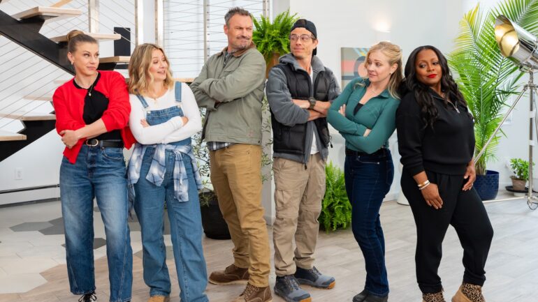 Jodie Sweetin, Beverley Mitchell, Brian Austin Green, Matthew Lawrence, Melissa Joan Hart, and Keshia Knight Pulliam, 'Totally '90s House' Season 1, HGTV, premieres August 26, 2026.