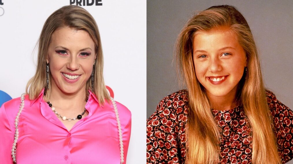 Jodie Sweetin attends a taping of P&G & iHeartMedia's Can't Cancel Pride 2024 PROUD and TOGETHER at iHeartRadio Theater on May 1, 2024 in Burbank, California; FULL HOUSE, Jodie Sweetin, 1987-95