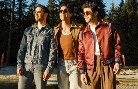 Kevin Jonas, Joe Jonas, and Nick Jonas in 'Camp Rock 3,' Disney Channel, premieres August 13, 2026.