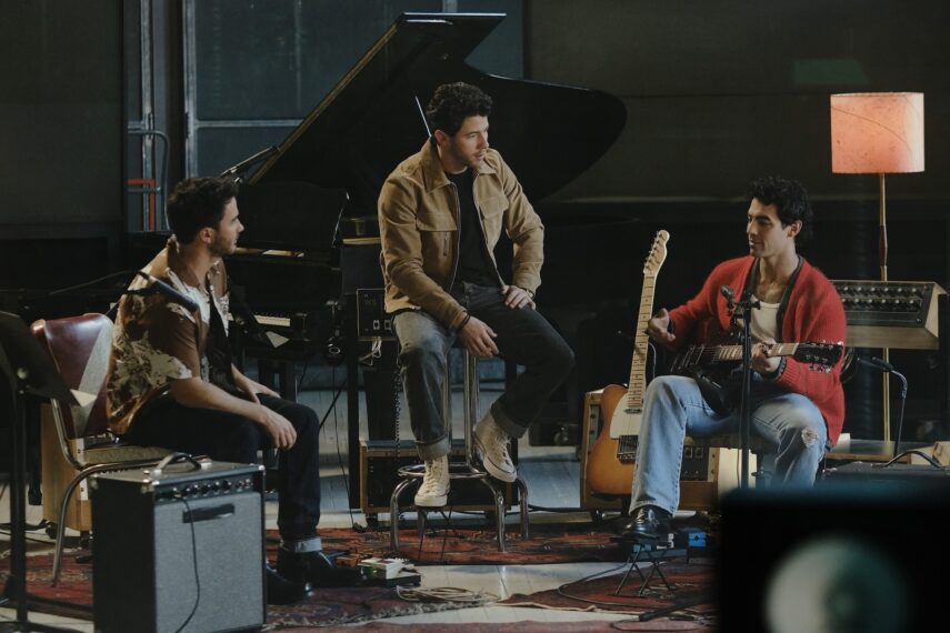 Kevin, Nick, and Joe Jonas as Jason, Nate, and Shane in 'Camp Rock 3'
