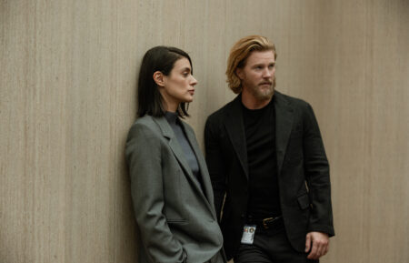 L-R: Laysla De Oliveira as Cruz, Thad Luckinbill as Kyle inLioness, episode 3, season 3, streaming on Paramount+, 2026. Photo Credit: Emerson Miller/Paramount+