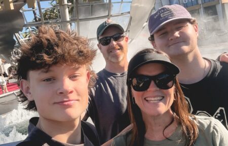 Leslie Davis with sons Cash and Cole and Don Reidy, Instagram, January 16, 2026.